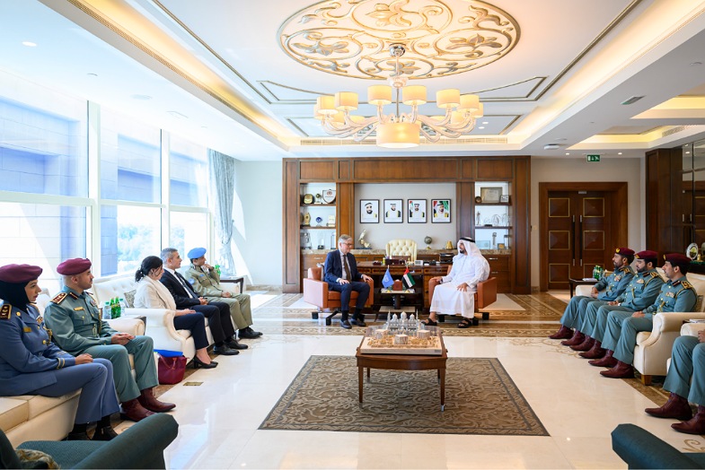 Saif bin Zayed Meets Participants of the UN Police Chiefs' Performance in Peacekeeping Operations Workshop in Abu Dhabi